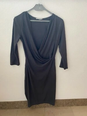 Robe grise col plongeant et manches longues - taille 38/40 - Photo 1/2