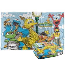 Sesame Street Retro Gang Silky Touch Super Soft Throw Blanket