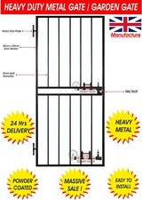 HEAVY DUTY STEEL SECURITY DOOR, GATE, METAL GARDEN SIDE GATE / WROUGHT IRON GATE