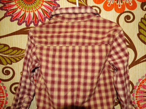 BOYS SWISS CROSS BUTTON UP LONG SLEEVE SHIRT SIZE 6 PLAID CHECKERED CHEST POCKET - Picture 8 of 8