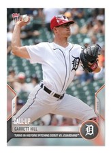 2022 Topps Now #470 Garrett Hill Call Up Historic Pitching Debut Detroit Tigers
