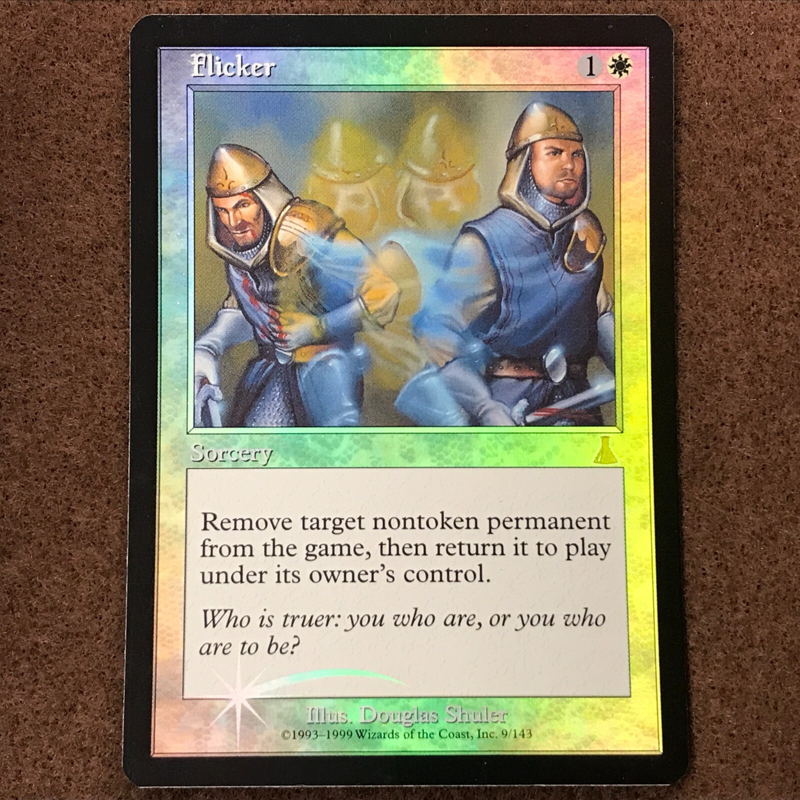FLICKER  rare  FOIL  1999 Urza's Destiny   Magic the Gathering  Unplayed  NM