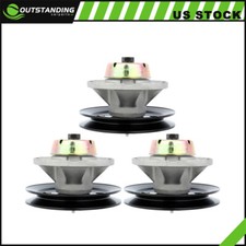 3 Spindle Assembly w/Pulley For John Deere LX GT 48" 54" Decks AM121229 AM121342