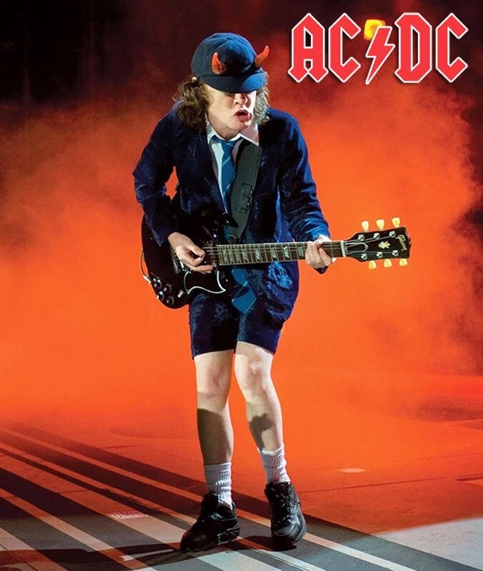 Angus Young Rock Guitarist Poster Wall Art Decor No Frame