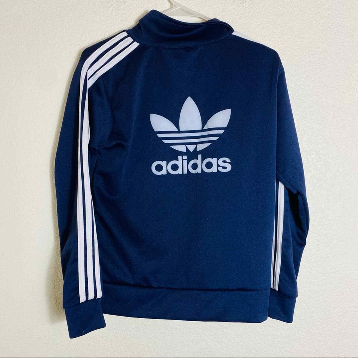 adidas TRACK JACKET トラックジャケット NAVY サイズM Adidas Mens Track Jacket Sz Large Navy Blue Athletic Full