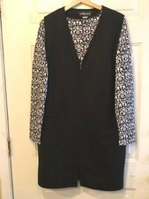 NEW SAG HARBOR Sz 14 or LARGE WOOL JUMPER DRESS Full Zipper Pockets Lining Black