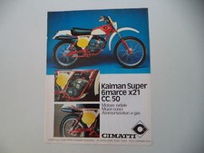 advertising Pubblicità 1978 MOTO CIMATTI KAIMAN SUPER 50 6M