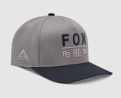 Fox Snapback Kappe Mountain Bike Motocross Cap Race Spec Grau