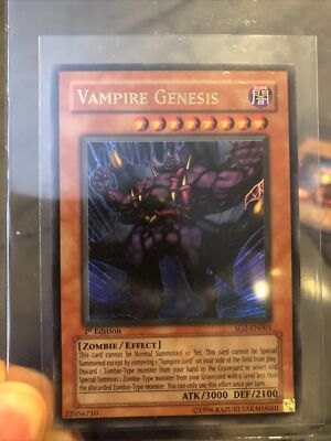 Vampire Genesis YuGiOh 1st edition SD2-EN001 Rare LP *FREE SHIPPING* | eBay