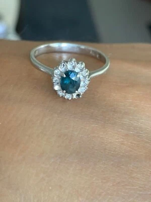 BAGUE OR BLANC 18 CARATS - DIAMANT MARQUISE 0.75 CARAT - 3.87 G - Photo 1/4