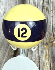 Vintage Replacement Billiard Pool Ball 2 1/4" Diameter Number 12 Purple Stripe
