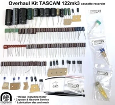 TASCAM 122 mk3 cassette Repair Overhaul Kit - recap, retrim, mechanical service 