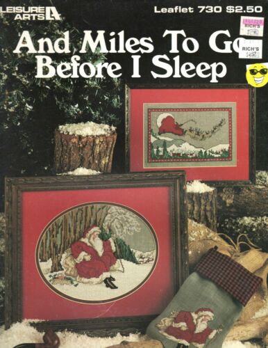 And Miles to Go Before I Sleep Leisure Arts 730 Cross Stitch Pattern Leaflet - 第 1/1 張圖片