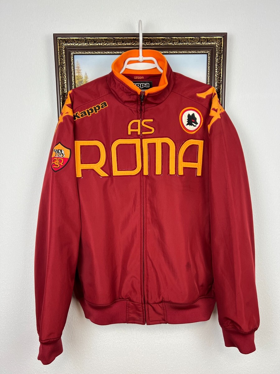 ビンテージ セリエA ASローマ ナイロンジャケット ブルゾン kappa Vintage Kappa AS Roma Football Jacket Soccer Track Top