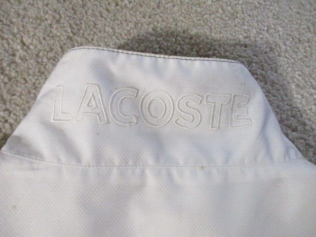 LACOSTE コーデュロイジャケット US L Lacoste Sport Full Zip Jacket Mens 4 Blue White Colorblock