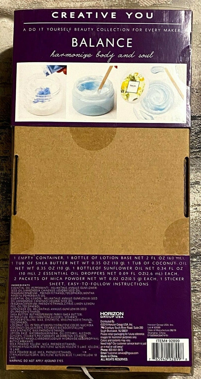 BODY BUTTER Creative You - Do It Yourself Kit - LEMON BURST - NEW Unopened