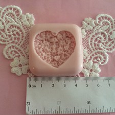 Heart flowers silicone mold fondant cake decorating APPROVED FOR FOOD
