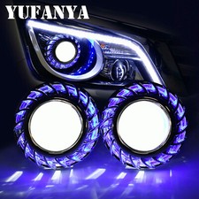 2.5 8.0 Hid Bixenon Projector Lens Blue Angel Eye Car Motor Headlight Retrofit