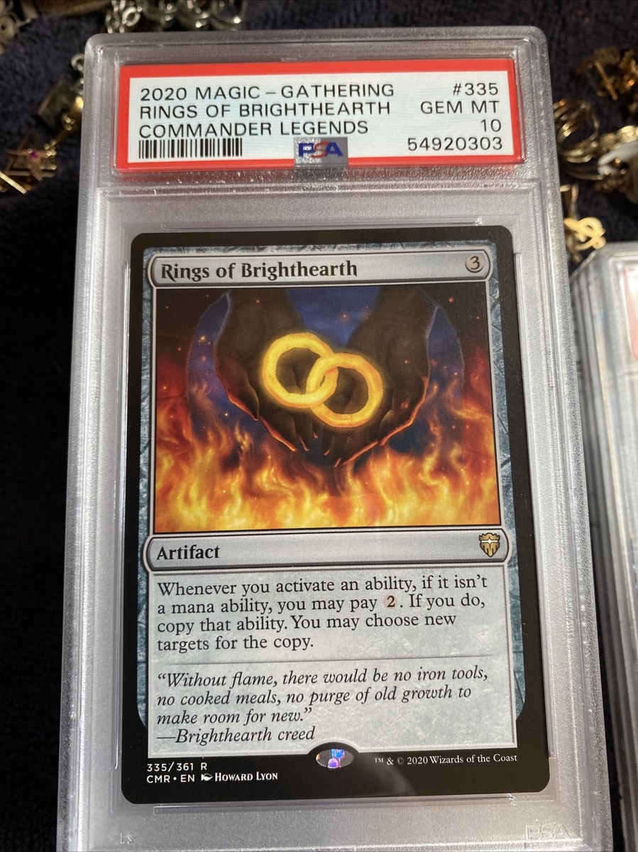 PSA 10 Pop 3 Gem Rings of Brighthearth 335 Rare MTG Commander