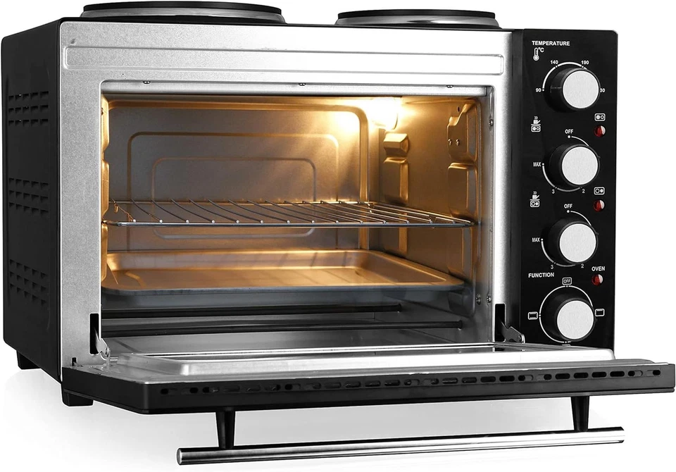 Mini Backofen 32L mit 2 Kochplatten Emerio MO-125236.4 Kleinküche Gerät  - Bild 2 von 4
