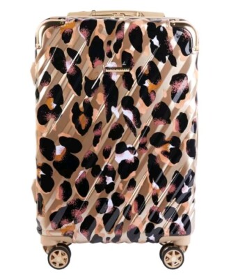 Marcy McKenna Hard Side 22'' Spinner Hamptons Collection -Modern Leopard