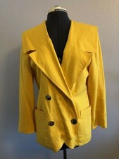 Vintage Nina Raynor Bright Yellow Blazer Jacket- Size 12