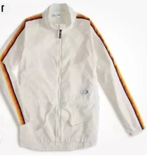 Aldi Gear 2024 Ladies sz L White All Over Print Windbreaker Jacket NEW Fast Ship