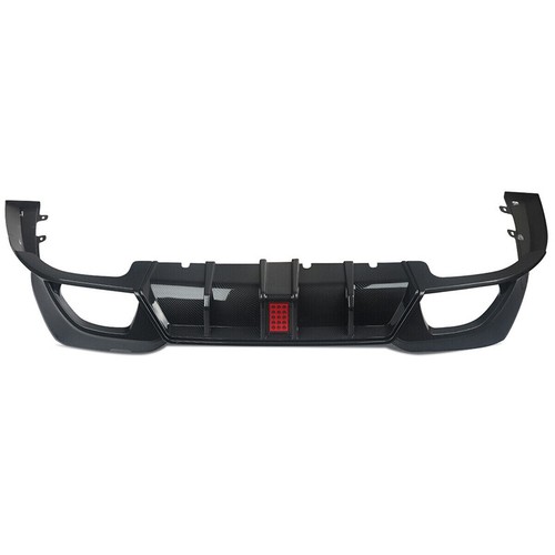 Carbon Fiber Style Rear Diffuser Lip W/LED For 18~21 BMW G20 G21 G28 M340i Sport - Picture 5 of 10