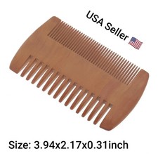 Wooden Beard Comb 3.9" Inch Anti-Static Natural Wood Facial Face Hair Mustache
