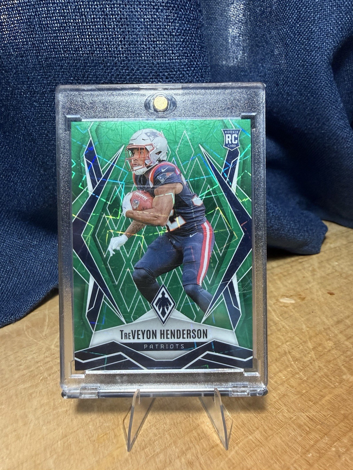 2025 Panini Phoenix - Rookies TreVeyon Henderson #187 Green Laser /49 (RC)