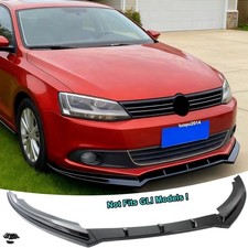 Fit For Vw Jetta Mk6 Regular Front Bumper Splitter Lip Gloss Black 2011-2014