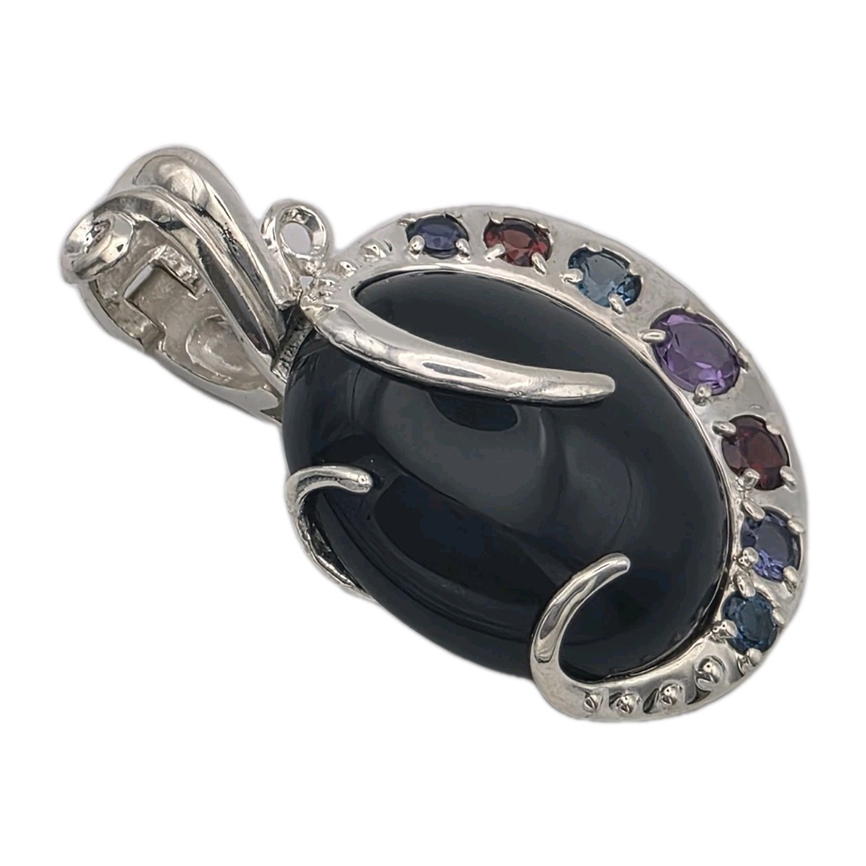 Carolyn Pollack Relios Solid 925 Rainbow Obsidian… - image 3