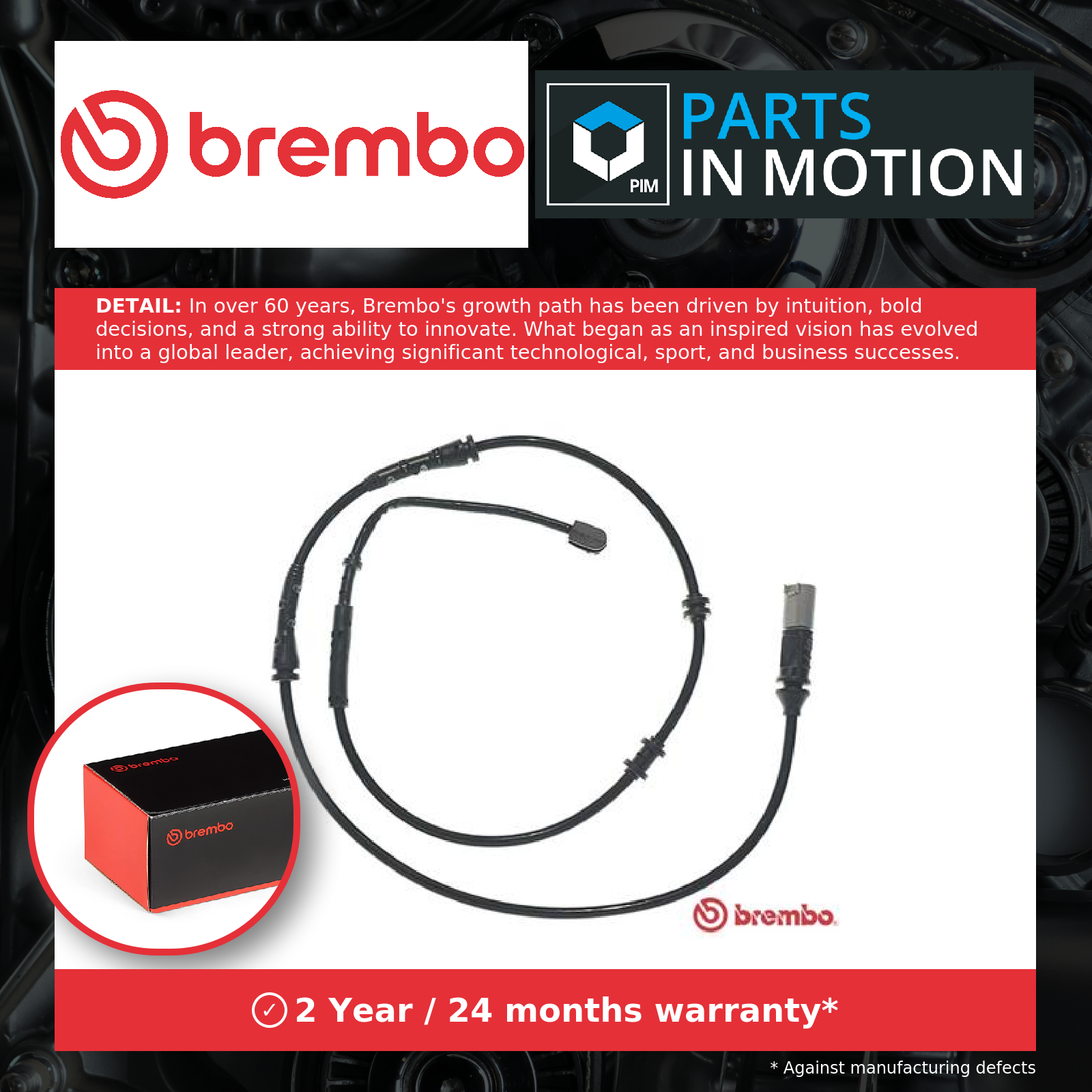 Brake Pad Wear Indicator Sensor fits BMW 7 ActiveHybrid F04 3.0 Rear 12 to 15 - Image 4