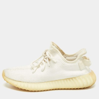 Yeezy x Adidas White Knit Fabric Boost 350 V2 Cream White Sneaker Größe 39 13