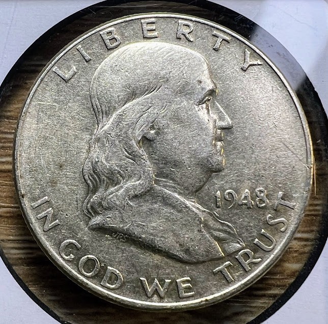 1948-P Franklin Half Dollar - Actual Coin Shown - 90% Silver INV#7