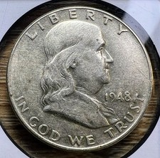 1948-P Franklin Half Dollar - Actual Coin Shown - 90% Silver INV#7