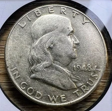 1948-P Franklin Half Dollar - Actual Coin Shown - 90% Silver INV#7
