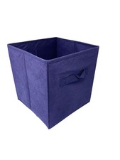 Blue 10" 6 pcs Fabric Storage Bins Box Organizer Cube Basket Container