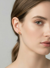 Aretes de bola rellenos de oro de 14K de 8 mm - BLL8