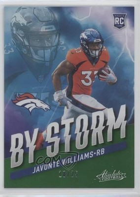 2021 Absolute By Storm Spectrum Green 18/25 Javonte Williams Rookie RC 1p5