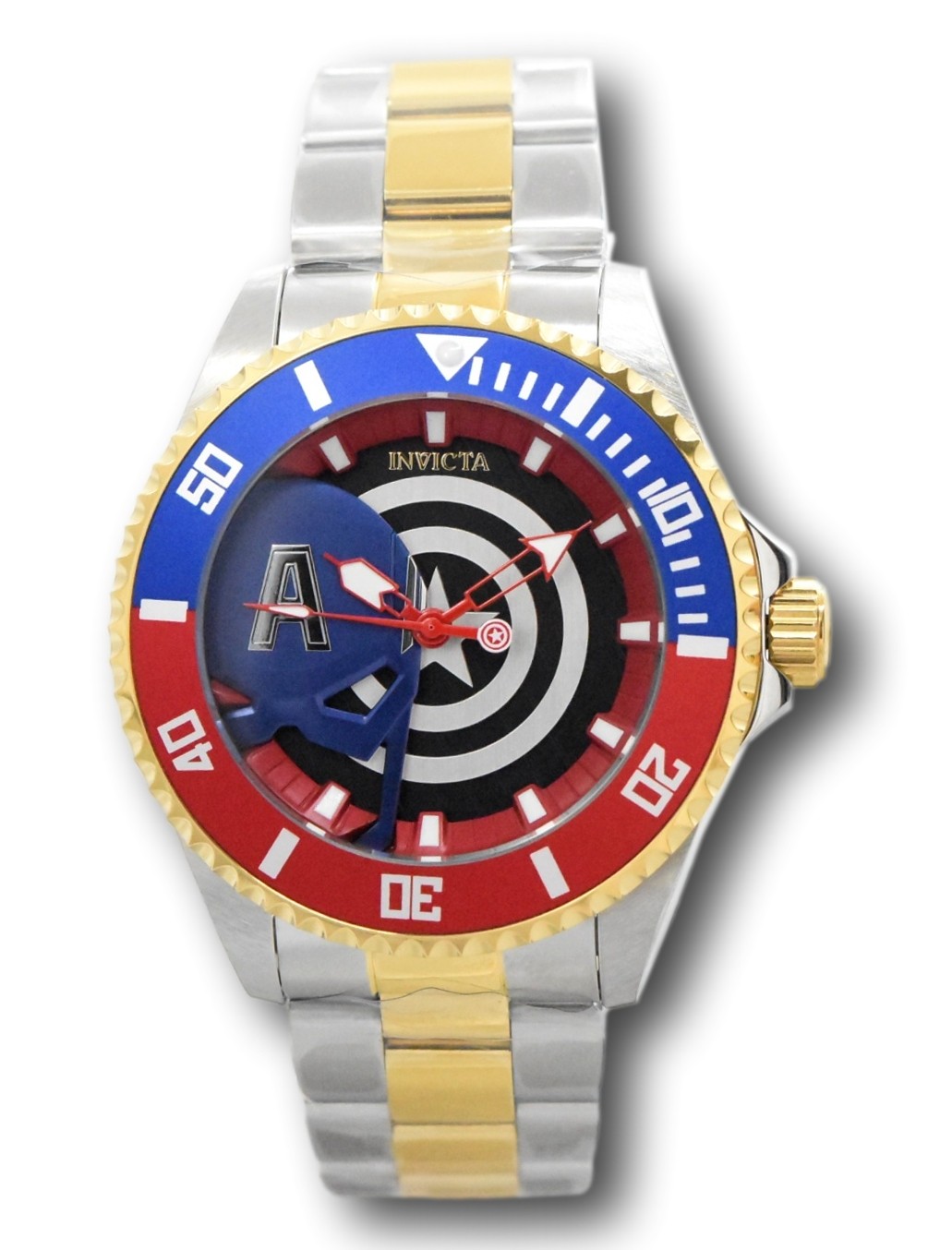 Invicta Marvel 44mm Captain America Limited Edition Mens Quartz Watch 29682