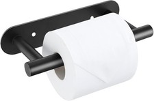 Matte Black Toilet Paper Holder, Stainless Steel Wall Mount for Bathroom Kitchen