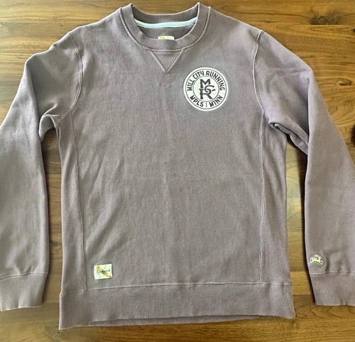 Tracksmith x Mill City Running Light Mauve Trackhouse Men’s Fleece Sweatshirt M