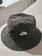 Nike Bucket Hat Black L/XL Cotton Nylon Embroidered Swoosh Just Do It