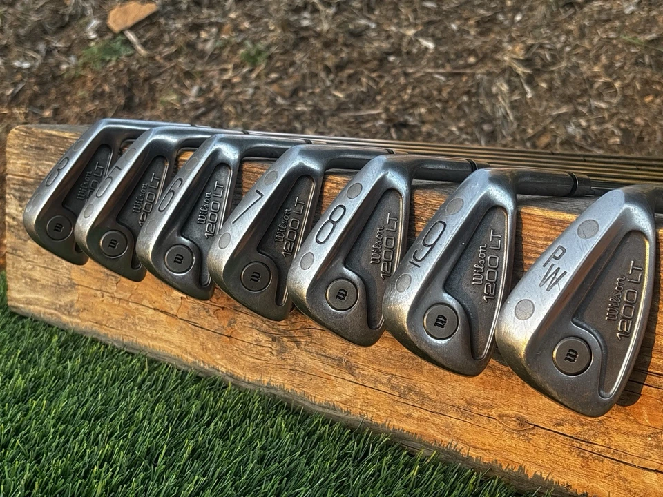 Wilson 1200 LT Iron Set RH 3 - PW (NO 4) Regular Flex Steel V2 Shafts Vintage - Image 3 of 4