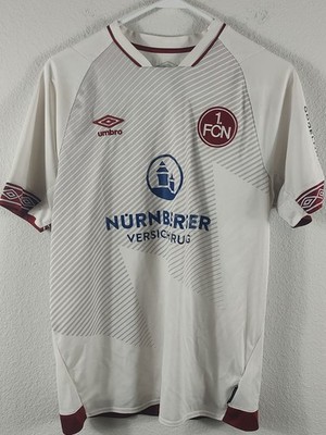 UMBRO FC NURNBERG 1FCN Mens Medium 2018/19 AWAY STADIUM JERSEY SOCCER WHITE