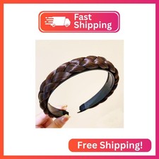 Denlydom Headband 3 Strands Synthetic Hair Plaited Headband Braid Braided With T