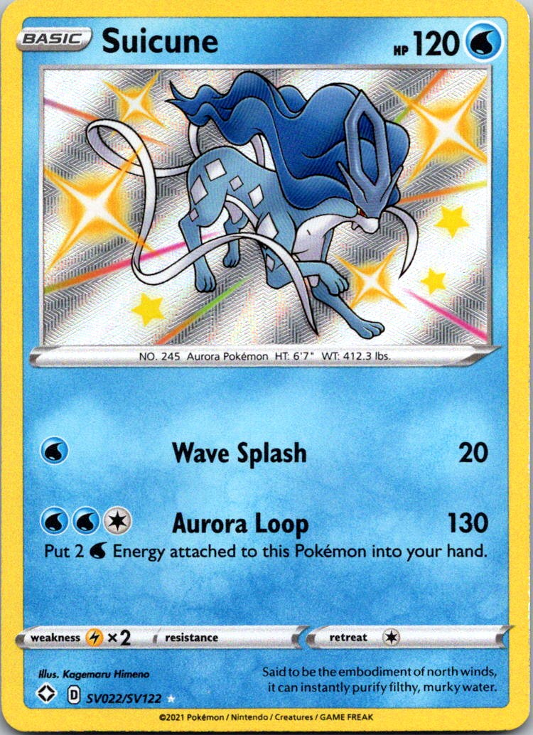 Suicune SV022/SV122 Shining Fates: Shiny Vault NM