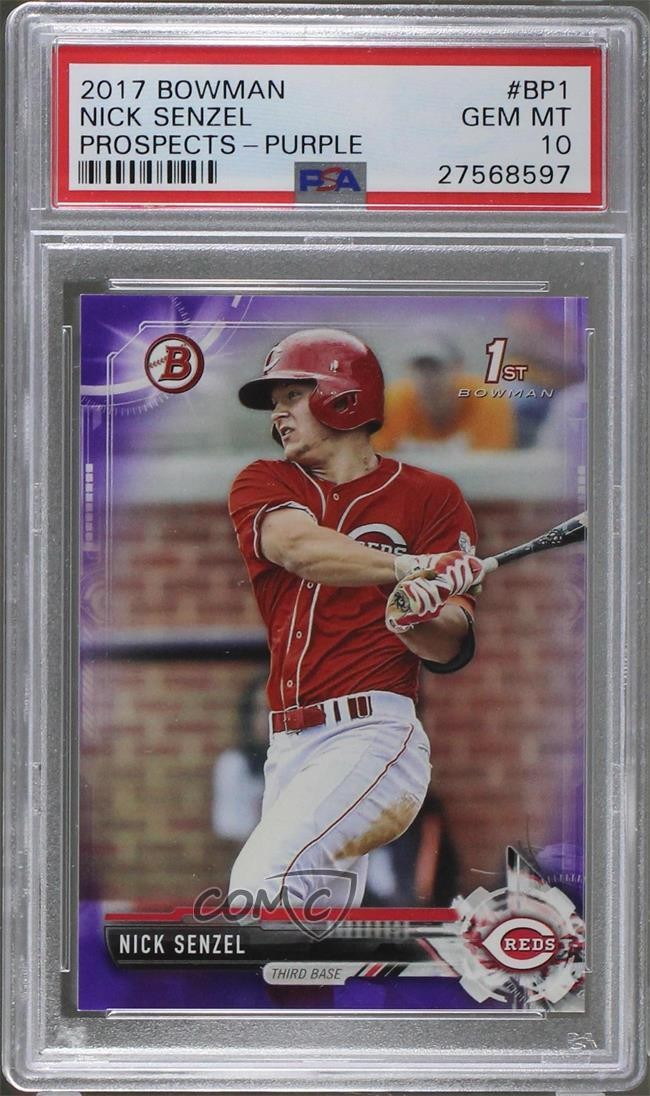 2017 Bowman Prospects Purple 163/250 Nick Senzel #BP1 0c6