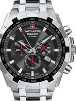 Swiss Alpine Military 7043.9237 Saphirglas Chronograph Herrenuhr 46Mm 10ATM
